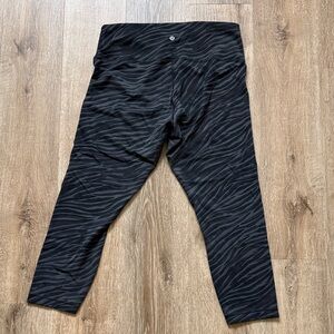 Lululemon Black Zebra Print Leggings